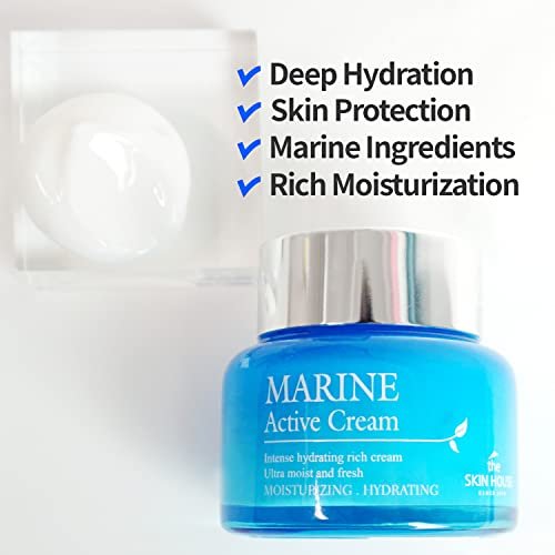 THE SKIN HOUSE Marine Active Cream 1.69 fl.oz – Deep Hydration Rich Moisturizer with Hyaluronic Acid, Betaine, Squalane, Spirulina for Dry Skin | Korean Skincare 50ml - görsel 10