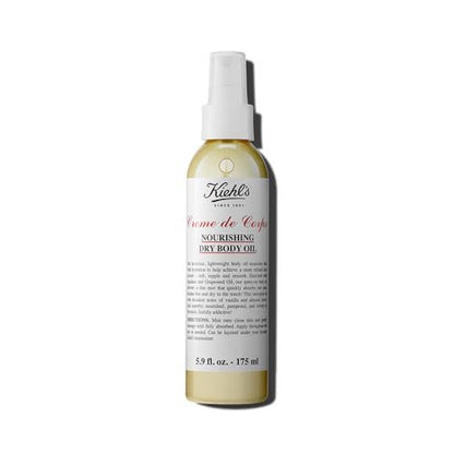 Kiehl's Creme de Corps Nourishing Dry Body Oil Spray – Lightweight, Quick-Absorbing with Squalane & Grape Seed Oil, Vanilla & Almond Scent, 5.9 fl oz Avelisse