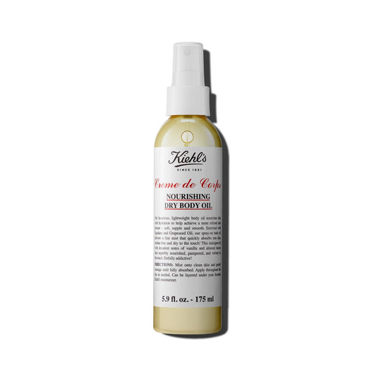 Kiehl's Creme de Corps Nourishing Dry Body Oil Spray – Lightweight, Quick-Absorbing with Squalane & Grape Seed Oil, Vanilla & Almond Scent, 5.9 fl oz Avelisse
