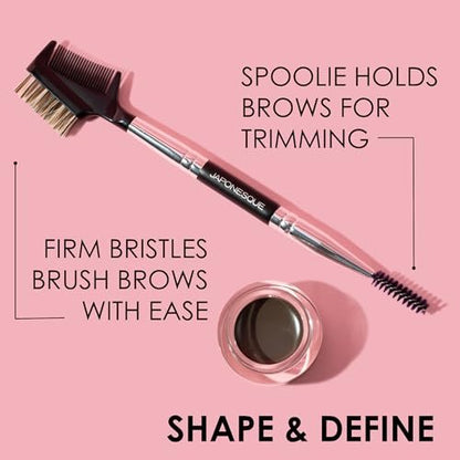 JAPONESQUE Brow & Lash Shaper with 3 Interchangeable Spoolie Brushes – Lash Separator & Brow Grooming Tool
