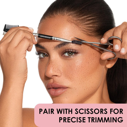 JAPONESQUE Brow & Lash Shaper with 3 Interchangeable Spoolie Brushes – Lash Separator & Brow Grooming Tool