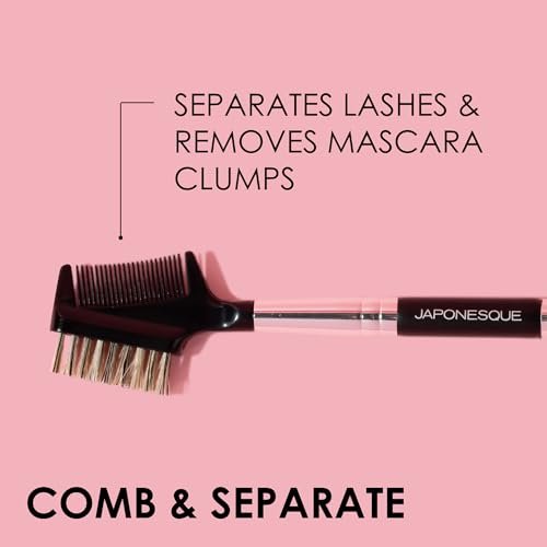 JAPONESQUE Brow & Lash Shaper with 3 Interchangeable Spoolie Brushes – Lash Separator & Brow Grooming Tool - görsel 14
