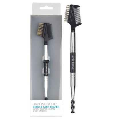 JAPONESQUE Brow & Lash Shaper with 3 Interchangeable Spoolie Brushes – Lash Separator & Brow Grooming Tool