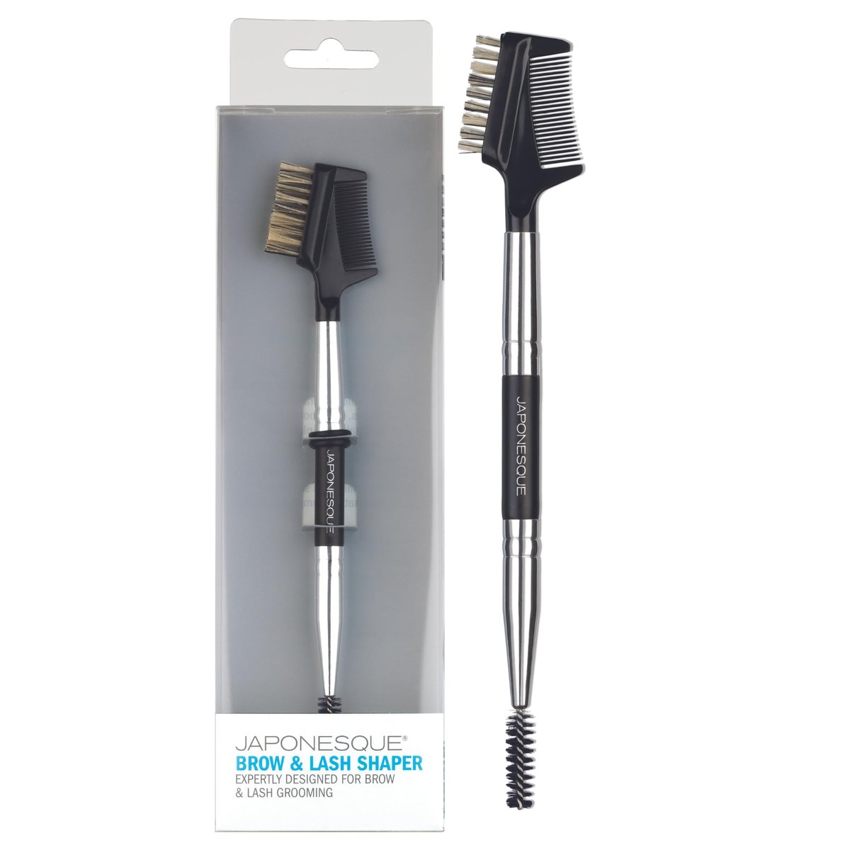 JAPONESQUE Brow & Lash Shaper with 3 Interchangeable Spoolie Brushes – Lash Separator & Brow Grooming Tool - görsel 1