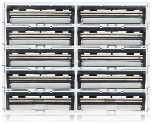Taconic Shave 100 Twin Blade Razor Cartridges with Lubricating Strip - Compatible with Gillette Trac II, G2, Contour, Vector, Atra - Made in USA Avelisse