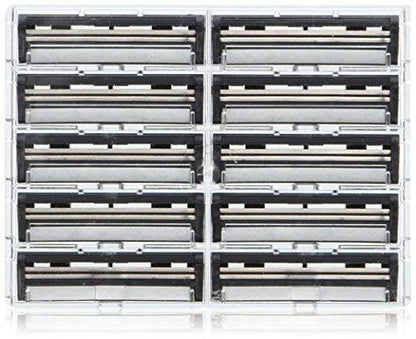 Taconic Shave 100 Twin Blade Razor Cartridges with Lubricating Strip - Compatible with Gillette Trac II, G2, Contour, Vector, Atra - Made in USA Avelisse