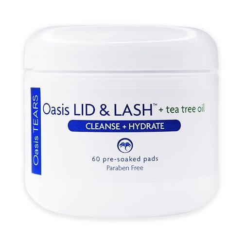 Oasis LID & LASH + Tea Tree Oil Eyelid & Lash Wipes | 60 Count | Paraben Free & Rinse Free Avelisse