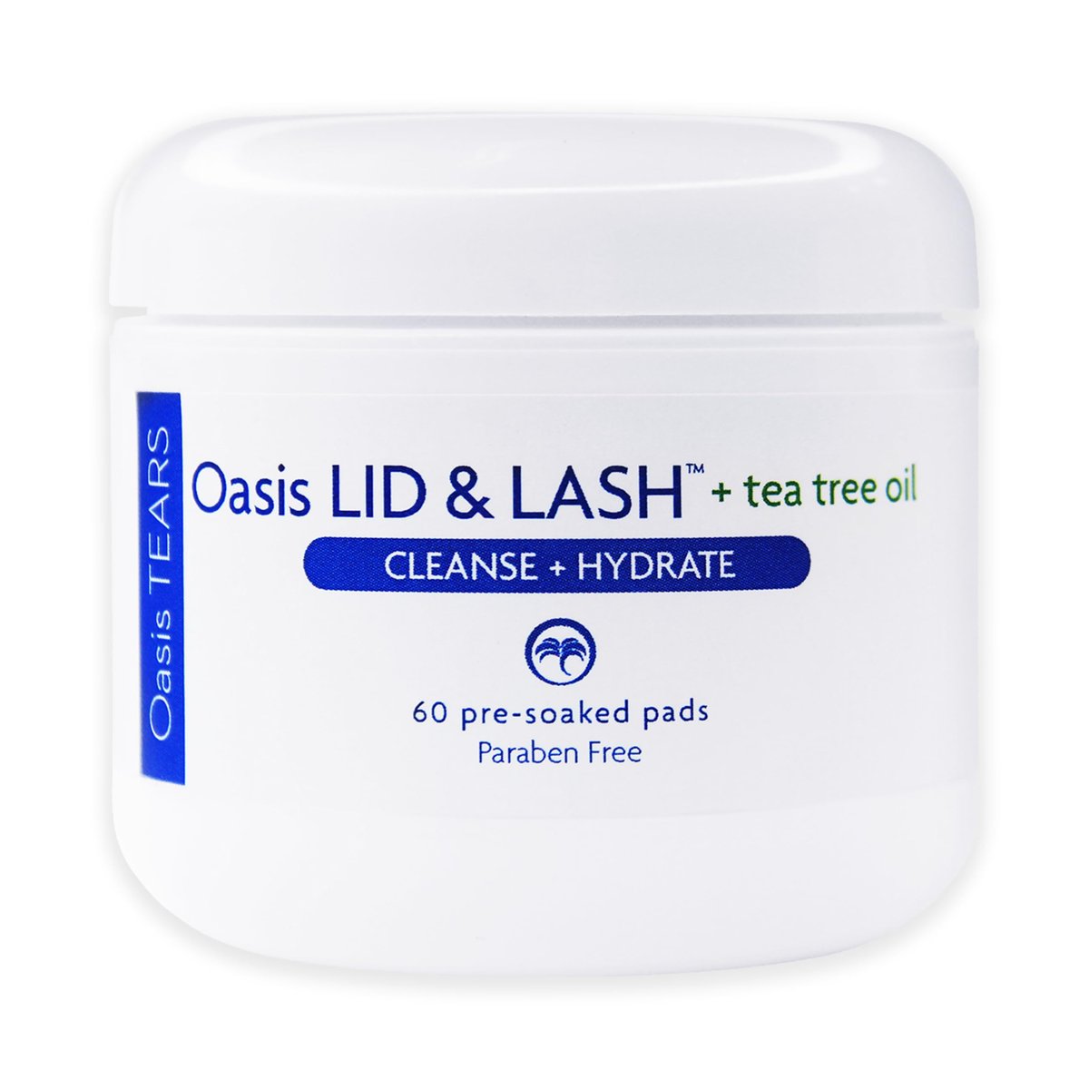 Oasis LID & LASH + Tea Tree Oil Eyelid & Lash Wipes | 60 Count | Paraben Free & Rinse Free Avelisse