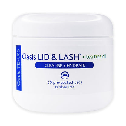 Oasis LID & LASH + Tea Tree Oil Eyelid & Lash Wipes | 60 Count | Paraben Free & Rinse Free Avelisse
