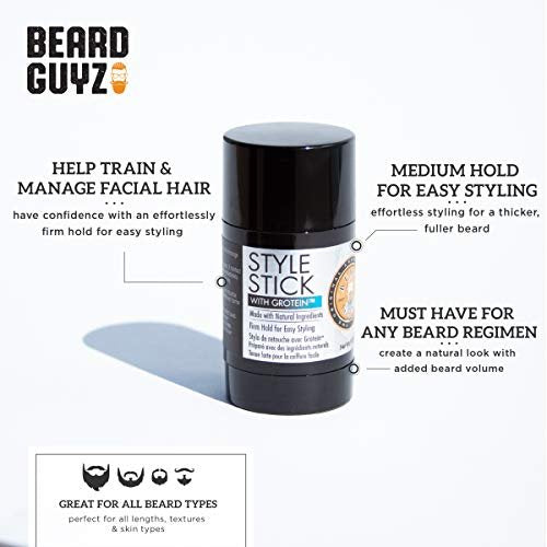 Beard Guyz Style Stick with Grotein – 1 oz Mustache Wax for Hold & Conditioning - görsel 6