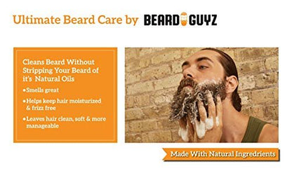 Beard Guyz Beard Wash – Daily Beard Cleanser & Shampoo – Gentle Facial Hair Wash with Argan Oil & Botanic Extracts – Refreshing Citrus Beard Cleanser for Men’s Grooming, 8 oz