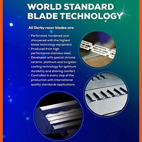 Derby Premium Single Edge Razor Blades - 500 Count Pack for Straight Razors Avelisse