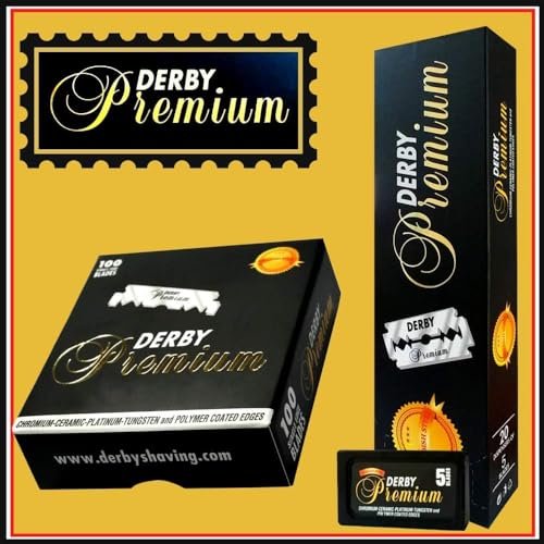 Derby Premium Single Edge Razor Blades - 500 Count Pack for Straight Razors Avelisse