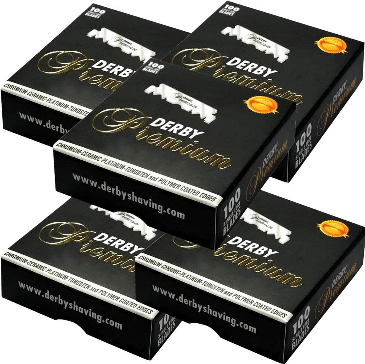 Derby Premium Single Edge Razor Blades - 500 Count Pack for Straight Razors Avelisse