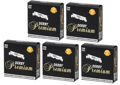 Derby Premium Single Edge Razor Blades - 500 Count Pack for Straight Razors Avelisse