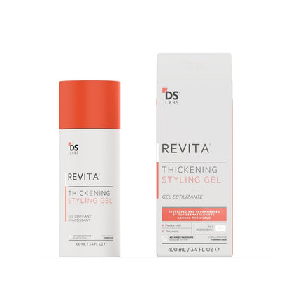 DS Laboratories Revita Hair Styling Gel - Medium Hold, Volumizing, Thicker-Looking Finish, Water-Based, No Flakes, 3.4 Fl Oz Avelisse