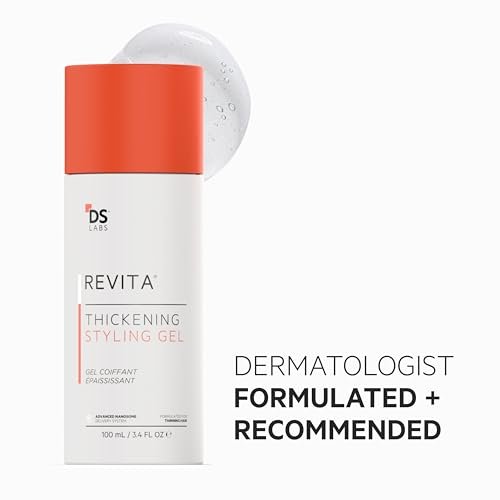 DS Laboratories Revita Hair Styling Gel - Medium Hold, Volumizing, Thicker-Looking Finish, Water-Based, No Flakes, 3.4 Fl Oz Avelisse