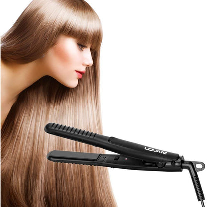 LOVANI Mini Flat Iron Travel Size - 0.5 Inch Nano Titanium Dual Voltage Hair Straightener for Worldwide Use with Heat Resistant Travel Bag Avelisse