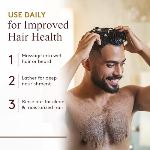 OKAY for Men Castor Oil Hair & Beard Shampoo - Hydrating Shampoo for Healthy Hair & Beard Growth, Moisturizing Care, Strengthen & Restore Damage, Natural, Sulfate-Free - 16 Oz (Pack of 2) - görsel 10