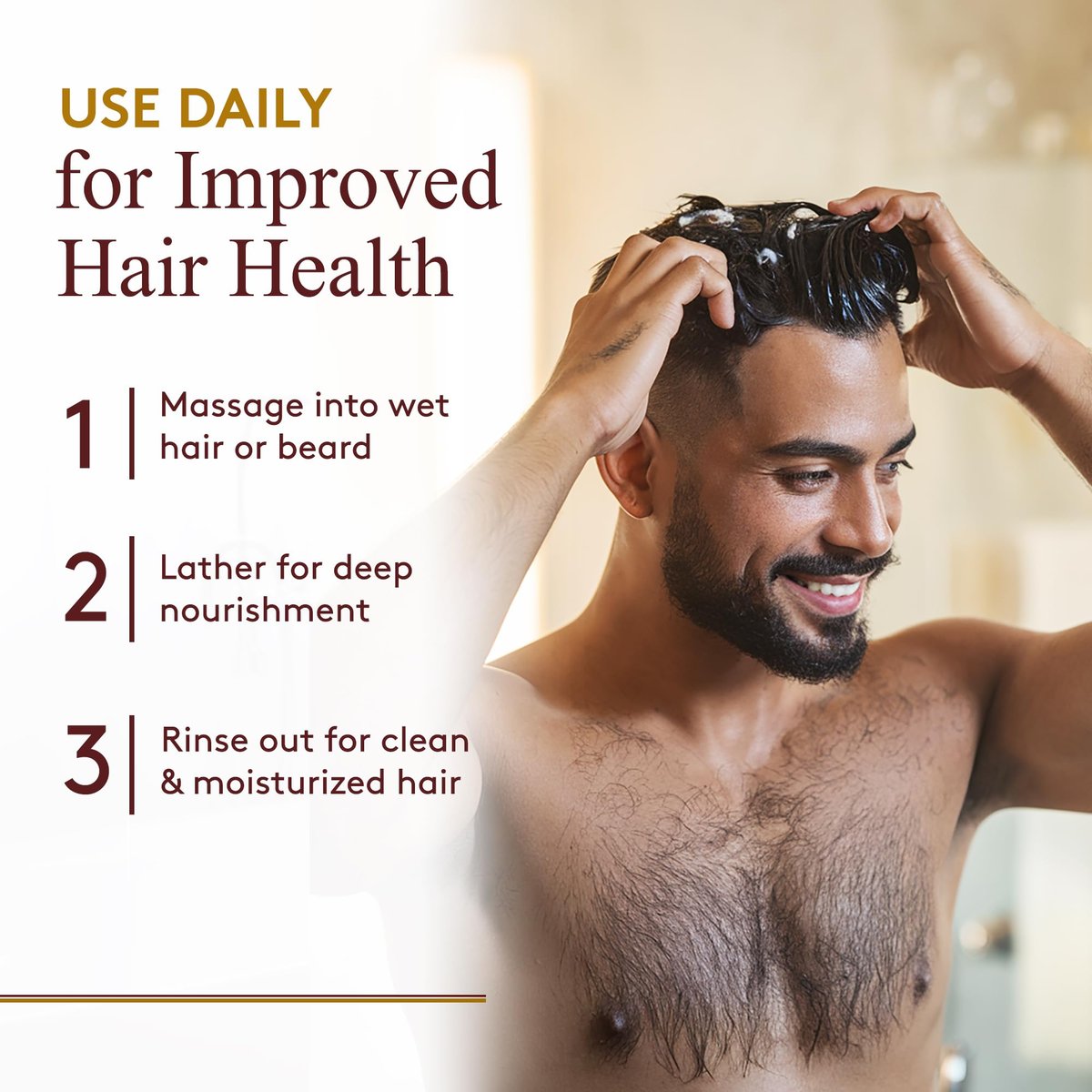 OKAY for Men Castor Oil Hair & Beard Shampoo - Hydrating Shampoo for Healthy Hair & Beard Growth, Moisturizing Care, Strengthen & Restore Damage, Natural, Sulfate-Free - 16 Oz (Pack of 2) - görsel 9