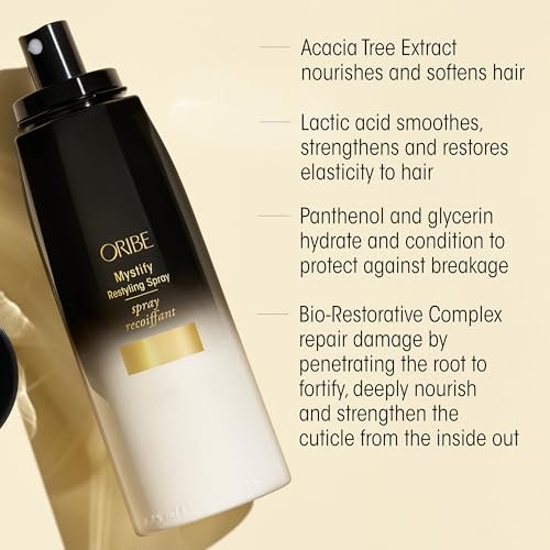 Oribe Mystify Restyling Spray - Lightweight Heat Protection Mist, Revives & Strengthens Hair, 1.7 oz Avelisse