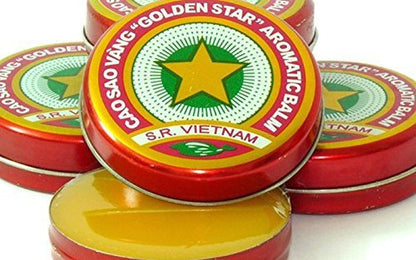 Golden Star Balm Cao Sao Vang Vietnam – 12 Pack of 10g Each – Aromatic Balsam for Relief