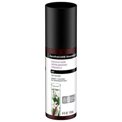 ApotheCARE Essentials The Mender Hair Repair Oil, Coconut Milk & White Jasmine, Vitamin E, 4 oz