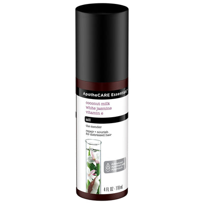 ApotheCARE Essentials The Mender Hair Repair Oil, Coconut Milk & White Jasmine, Vitamin E, 4 oz