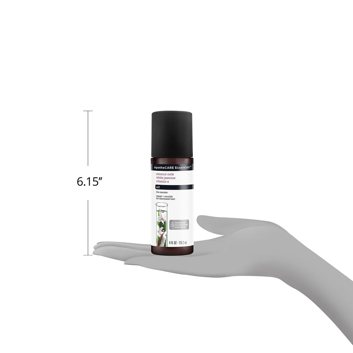 ApotheCARE Essentials The Mender Hair Repair Oil, Coconut Milk & White Jasmine, Vitamin E, 4 oz - görsel 8