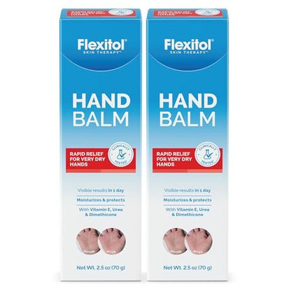 Flexitol Hand Balm Two Pack - Intensive Relief Cream for Dry, Cracked Hands, Non-Greasy Hydration, 2 oz Tubes Avelisse