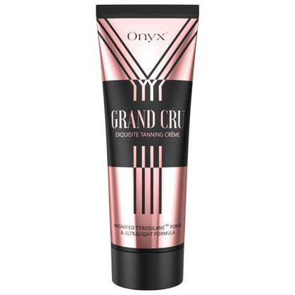 Onyx Grand Cru Tanning Lotion - Fast Absorbing Indoor Tanning Bed Lotion Accelerator with Hydrating Gel Formula and No Bronzer | Streak-Free Indoor and Outdoor Tan for Men & Women | 6.76 fl oz