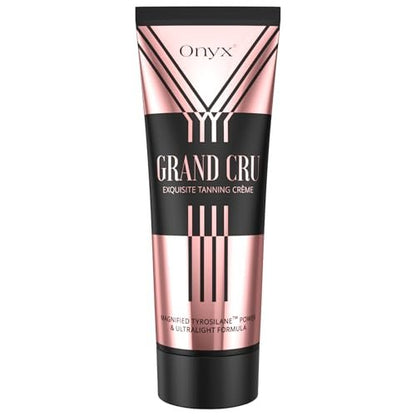 Onyx Grand Cru Tanning Lotion - Fast Absorbing Indoor Tanning Bed Lotion Accelerator with Hydrating Gel Formula and No Bronzer | Streak-Free Indoor and Outdoor Tan for Men & Women | 6.76 fl oz