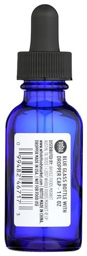 Whole Foods Market Blue Glass Bottle with Dropper Cap - 1 Fl Oz - görsel 2