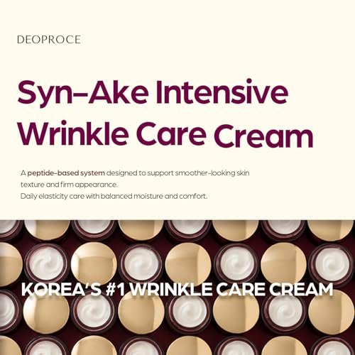 Deoproce SYN-AKE Intensive Wrinkle Care Cream 100g – Brightening & Smoothing Facial Moisturizer with Peptide, Niacinamide & Adenosine – Hydrating Korean Skin Care – Made in Korea Avelisse