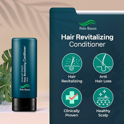 Pelo Baum Hair Revitalizing Conditioner with Peptides & Biotin for Thicker, Fuller Looking Hair – Nourishing Scalp & Hair Care for Men & Women, 3.71 Fl Oz