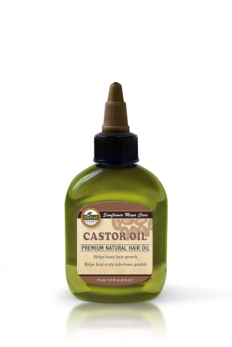 Difeel Mega Care Castor Oil 2.5 oz – Natural Hair Growth Oil for Thicker, Fuller Hair - görsel 1