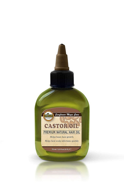 Difeel Mega Care Castor Oil 2.5 oz – Natural Hair Growth Oil for Thicker, Fuller Hair
