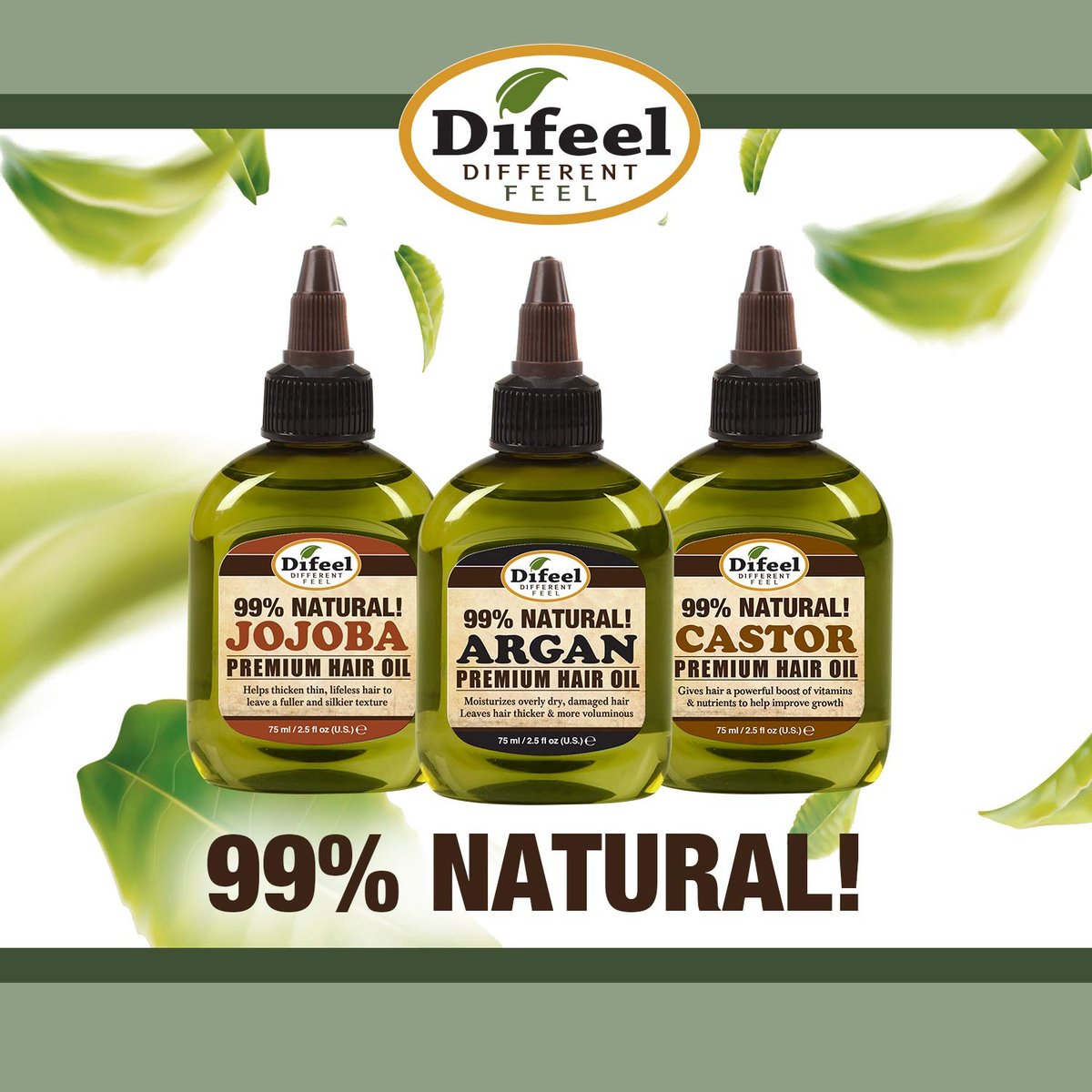Difeel Mega Care Castor Oil 2.5 oz – Natural Hair Growth Oil for Thicker, Fuller Hair - görsel 7