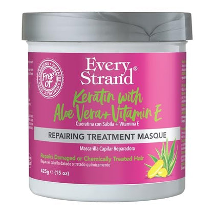 Every Strand Keratin Hair Masque - 15 oz Deep Conditioning Treatment for Dry, Damaged, and Curly Hair