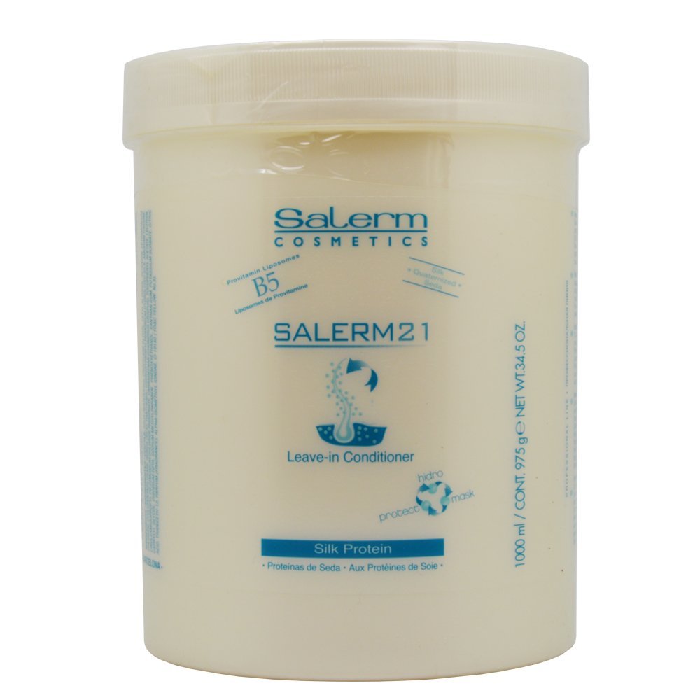 Salerm Cosmetics 21 Leave-In Conditioner with B5 Provitamin & Silk Protein - 34.5 oz Large Tub Avelisse