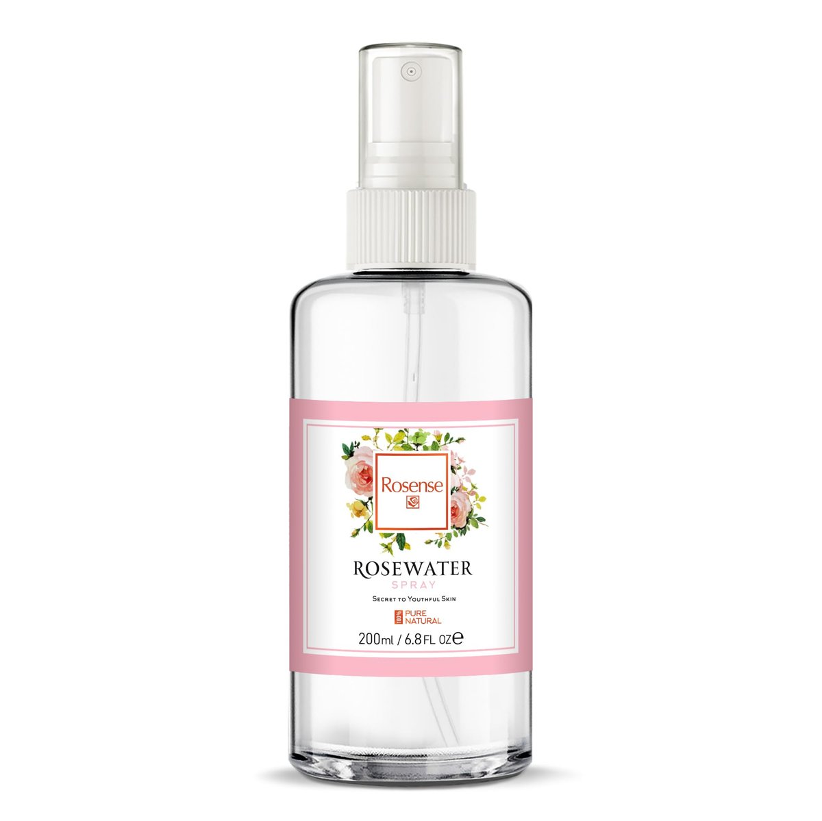 Rosense Rosewater Hydrating Facial Toner & Face Mist - Glass Bottle, 6.8 oz Avelisse