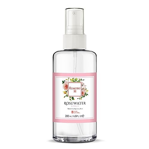 Rosense Rosewater Hydrating Facial Toner & Face Mist - Glass Bottle, 6.8 oz Avelisse
