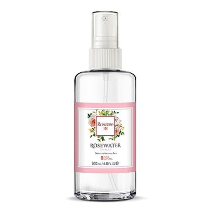 Rosense Rosewater Hydrating Facial Toner & Face Mist - Glass Bottle, 6.8 oz Avelisse