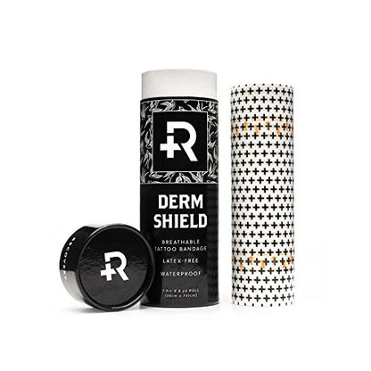 Recovery Aftercare Derm Shield Tattoo Cover Up Patch - Latex-Free & Waterproof Tattoo Aftercare Bandage - Transparent Matte Film - Breathable & Flexible - Promotes Healing & Skin Renewal (7.9" x 8 yd) Avelisse