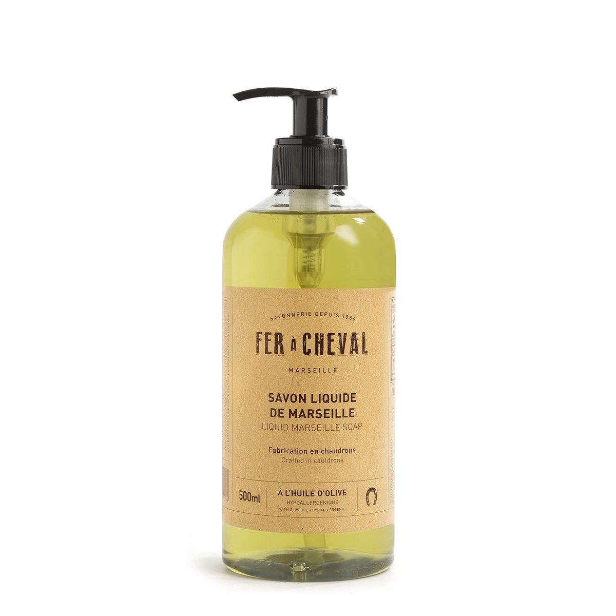 Fer à Cheval Savon De Marseille Liquid Soap - Organic Olive Oil Hand Wash, 500 ml / 16.9 fl oz - görsel 2