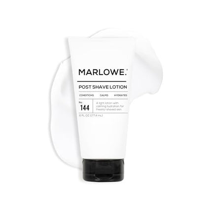 MARLOWE. No. 144 Post Shave Lotion 6 oz – Conditioning Aftershave with Green Tea, Deep Sea Algae, Willow Bark & Passion Flower Extract, Hydrates, Calms & Nourishes Skin, Aloe Citron Scent Avelisse