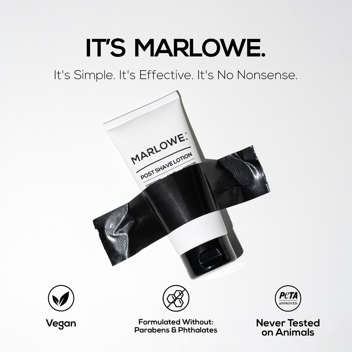 MARLOWE. No. 144 Post Shave Lotion 6 oz – Conditioning Aftershave with Green Tea, Deep Sea Algae, Willow Bark & Passion Flower Extract, Hydrates, Calms & Nourishes Skin, Aloe Citron Scent Avelisse