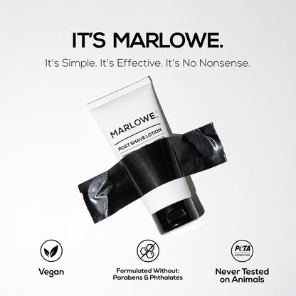 MARLOWE. No. 144 Post Shave Lotion 6 oz – Conditioning Aftershave with Green Tea, Deep Sea Algae, Willow Bark & Passion Flower Extract, Hydrates, Calms & Nourishes Skin, Aloe Citron Scent Avelisse