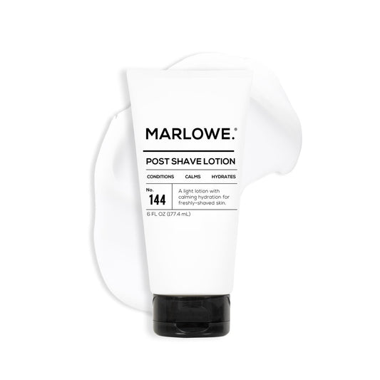 MARLOWE. No. 144 Post Shave Lotion 6 oz – Conditioning Aftershave with Green Tea, Deep Sea Algae, Willow Bark & Passion Flower Extract, Hydrates, Calms & Nourishes Skin, Aloe Citron Scent Avelisse