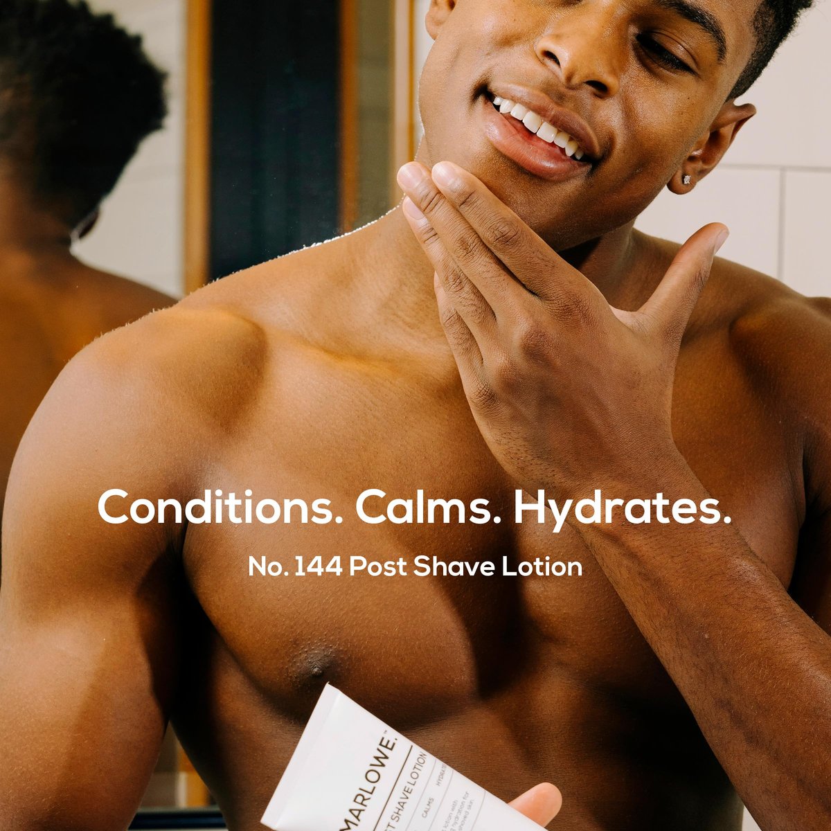 MARLOWE. No. 144 Post Shave Lotion 6 oz – Conditioning Aftershave with Green Tea, Deep Sea Algae, Willow Bark & Passion Flower Extract, Hydrates, Calms & Nourishes Skin, Aloe Citron Scent Avelisse